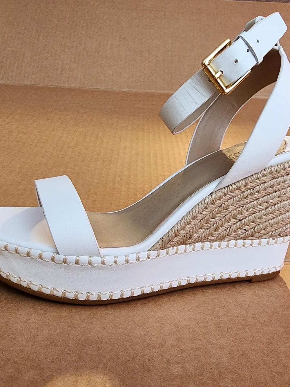 Lauren Ralph Lauren Hilarie Ankle-Strap Espadrille Platform Wedge Sandal Sz 8